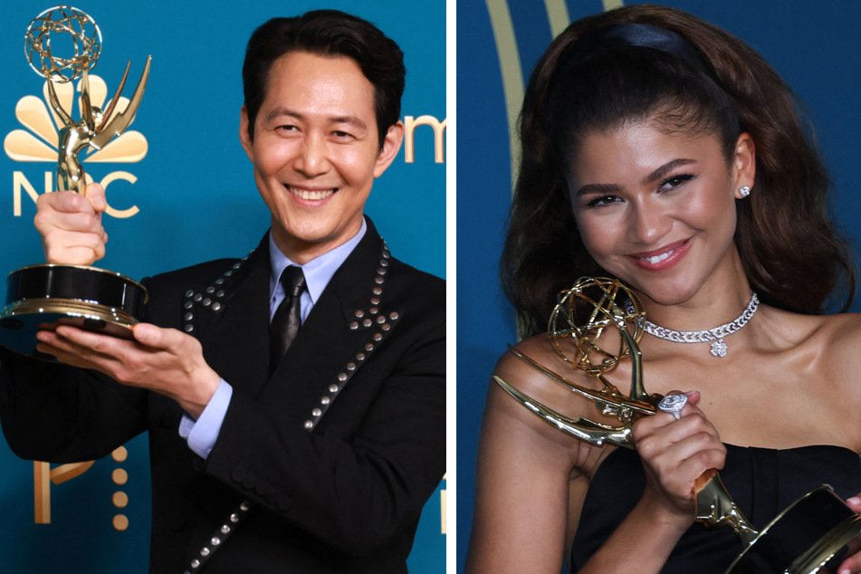 The 2022 Emmys saw history made for both Best Lead Actor and Actress in a Drama Series awards, brought home by Lee Jung-jae (l.) and Zendaya.