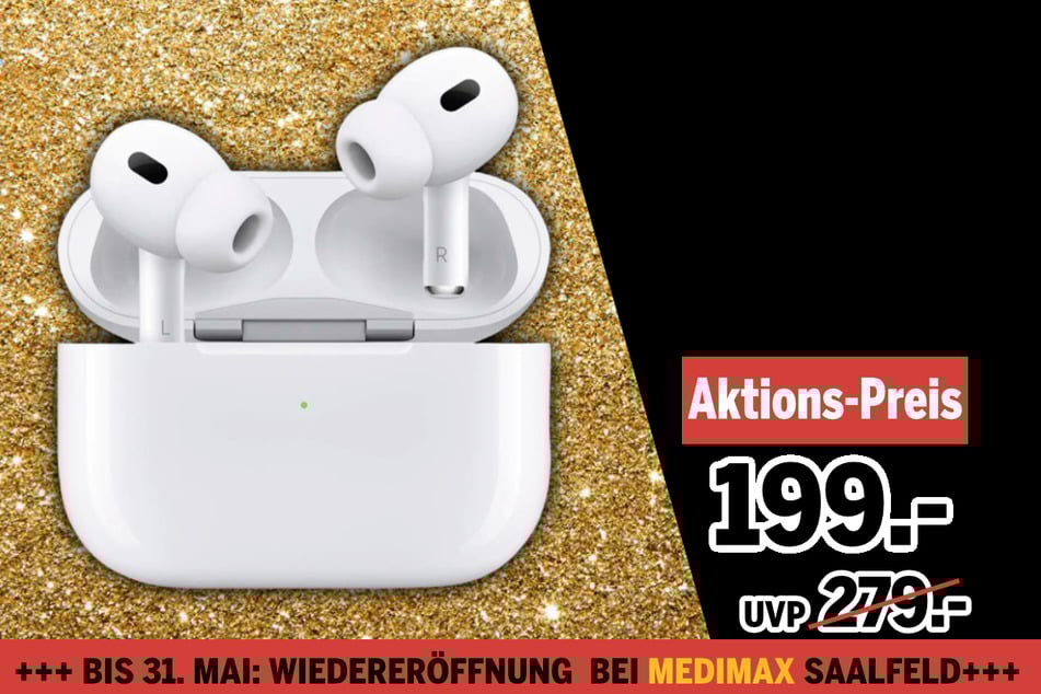 Die Apple AirPods Pro (2. Gen.) für nur 199 statt 279 Euro.