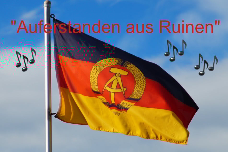 Die Nationalhymne der ehemaligen DDR: "Auferstanden aus Ruinen".