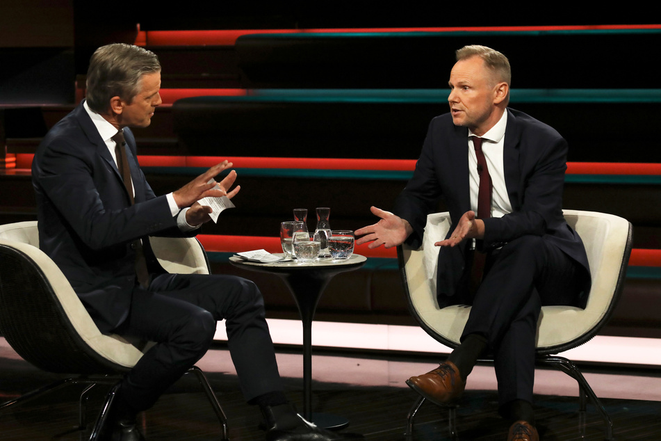 Markus Lanz (55, l.) diskutierte in seiner Sendung vom Mittwochabend mit Hamburgs Innensenator Andy Grote (55, SPD).