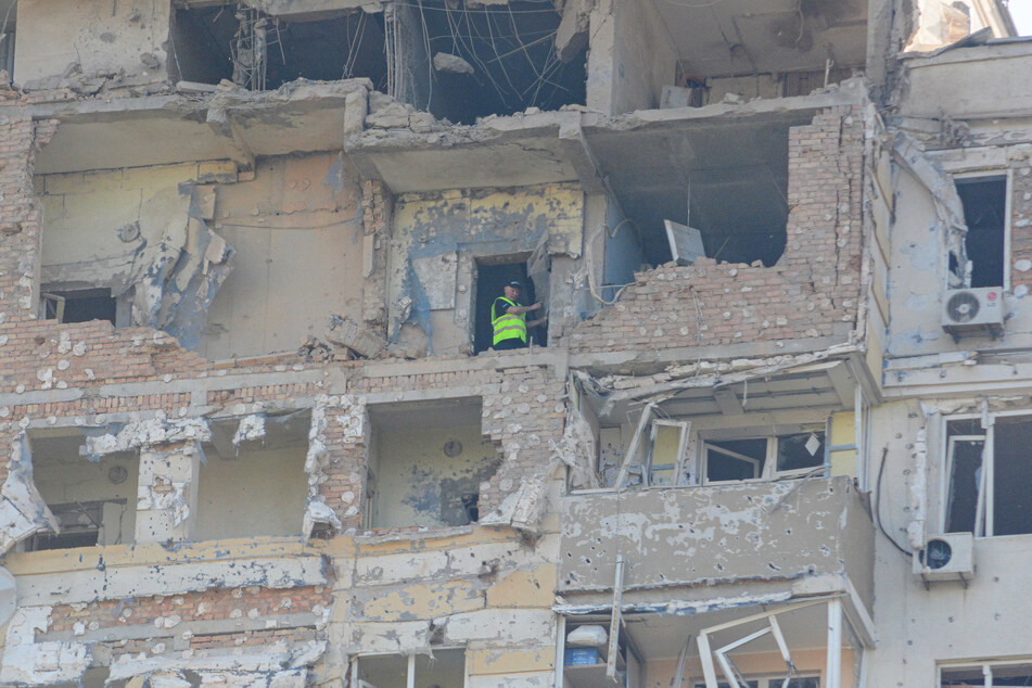 Bereits Ende Mai wurden Gebäude bei einem russischen Luftangriff auf die ukrainische Hauptstadt Kiew stark beschädigt.