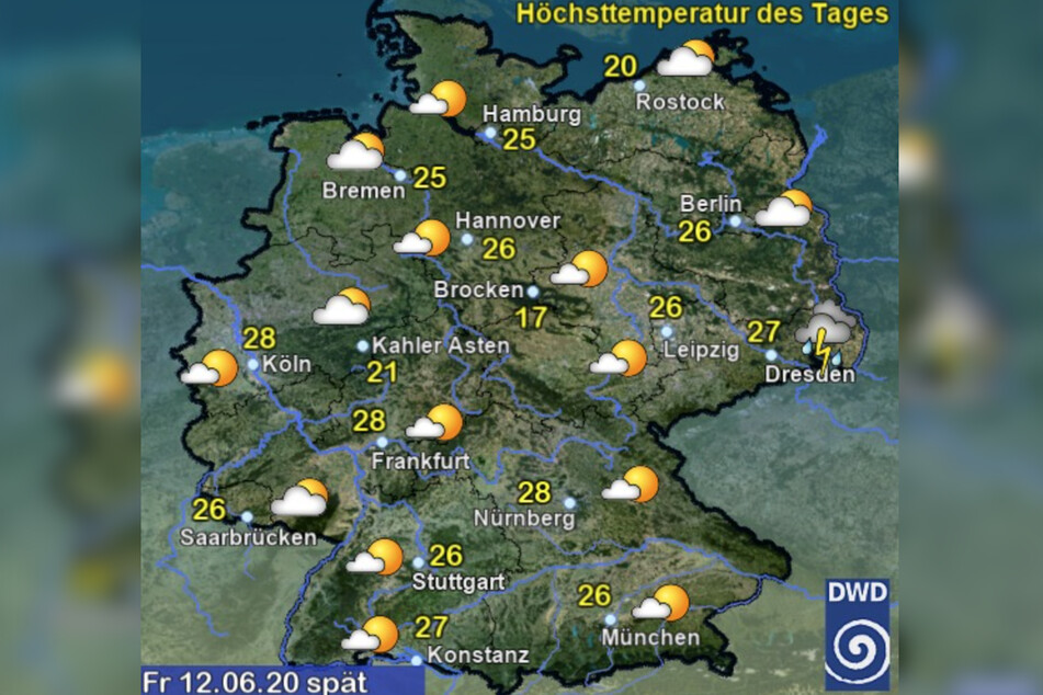 So soll das Wetter am heutigen Freitag werden.
