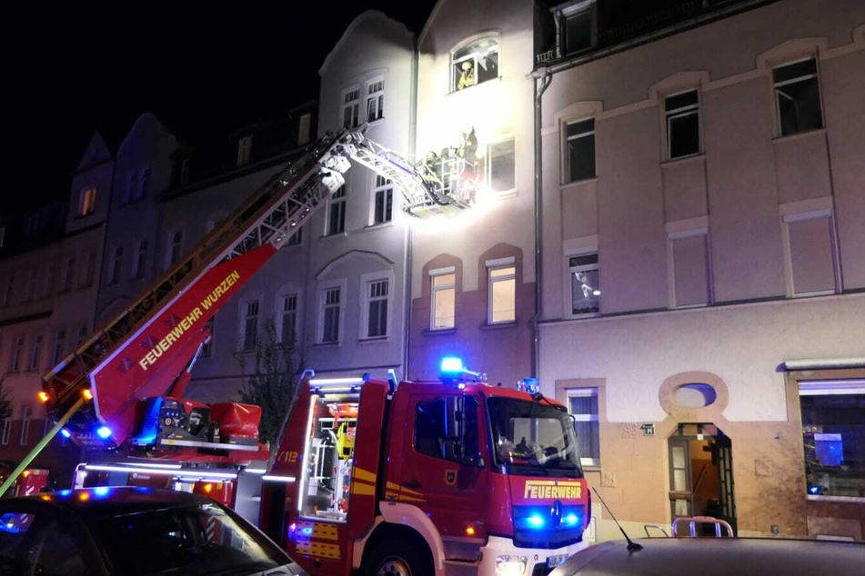 Eine Wohnung in Wurzen stand am Montag in Vollbrand.
