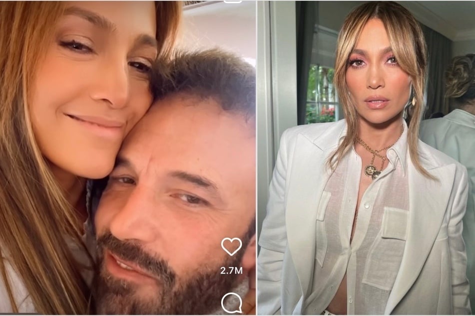 Jennifer Lopez (r.) says she's had her "best year" since her kids were born after marrying Ben Affleck and blending their families.