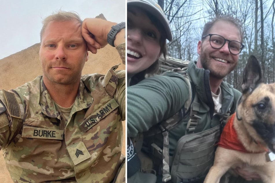 US-Veteran Shayne Patrick Burke (35) ist großer Naturenthusiast und gern mit Frau und Hund im Wald. Doch diese Begegnung hätte er sich sicher gern erspart.
