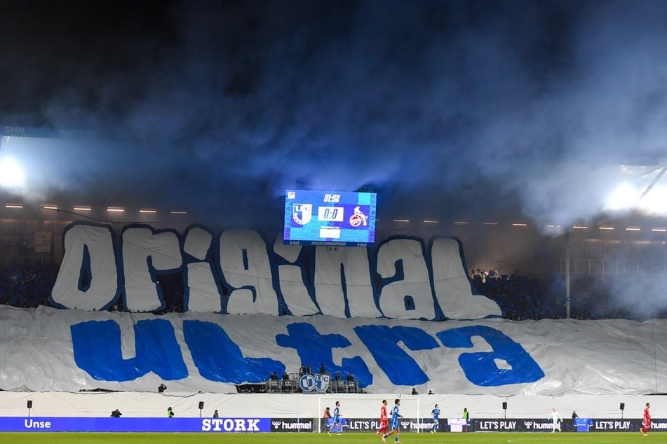 Einige Magdeburger Ultras waren nicht besonders gut auf die Kölner Fans zu sprechen.