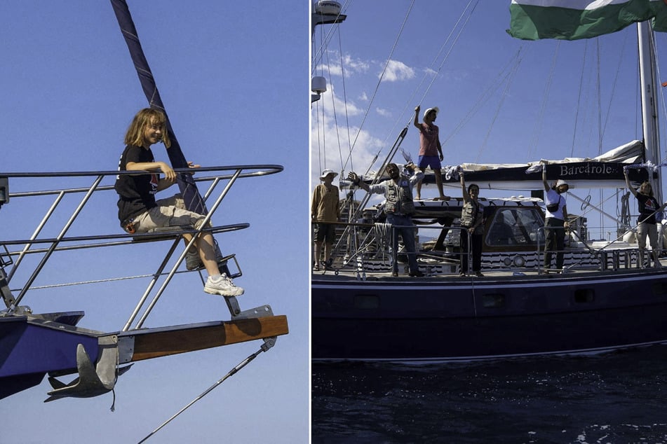 Greta Thunberg (l.) was among 12 people on board the Madleen seeking to deliver aid to the besieged and starving people of Gaza.