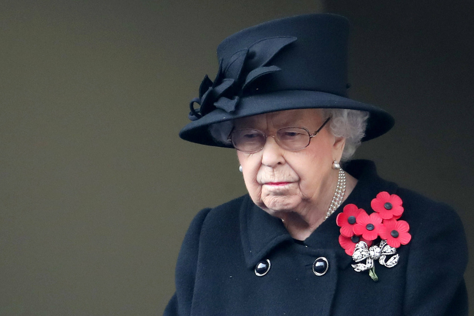 Queen Elisabeth II at the 2020 Remembrance Sunday Service at The Cenotaph in London.