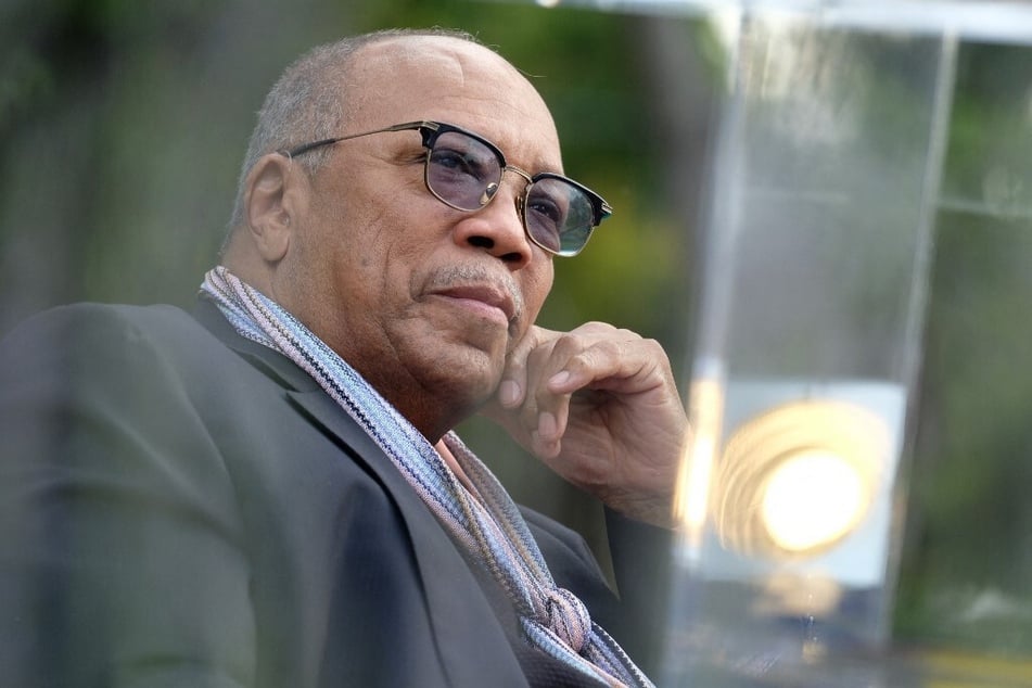 Quincy Jones attends a reception in his honor at the Residence de France in Beverly Hills, California, on April 25, 2017.