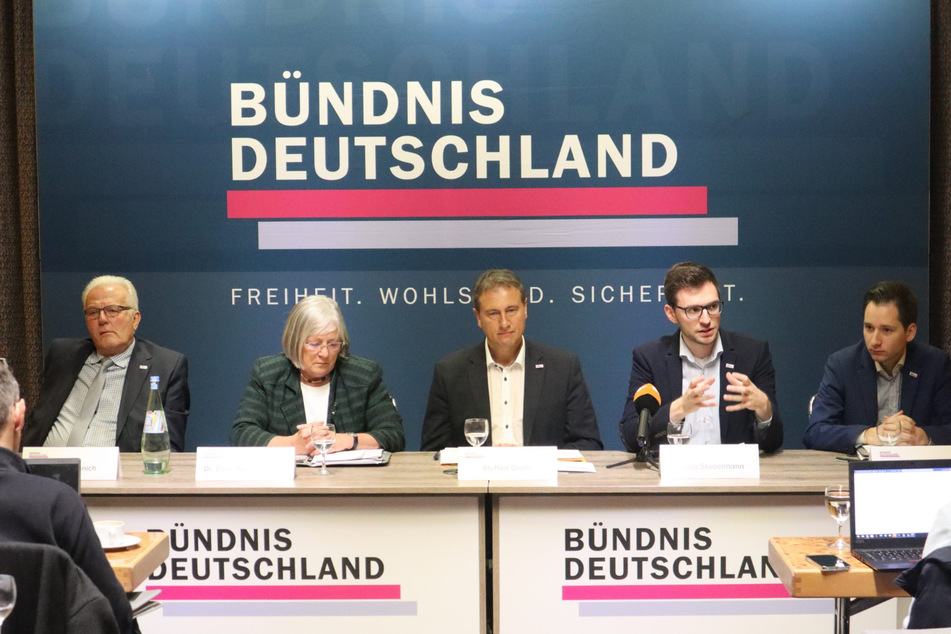 Gründungsveranstaltung "Bündnis für Deutschland". Die konservative Partei ging im November 2022 aus einer Sammlungsbewegung hervor. Bundesvorsitzender ist der frühere Freie-Wähler-Politiker Steffen Große.