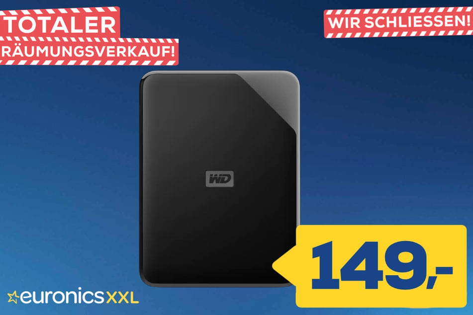 WD-Festplatte Elements SE (6 TB) für 149 Euro.