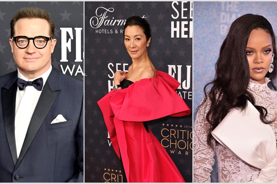 From L to R: Brendan Fraser, Michelle Yeoh, and Rihanna all made history with their first Oscar nominations for the 95th Academy Awards ceremony!