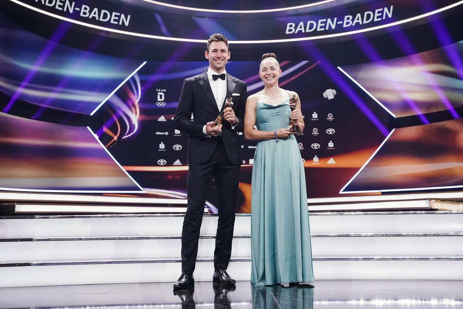 Gina Lückenkemper (26) und Niklas Kaul (24) freuen sich über ihre Auszeichnungen.