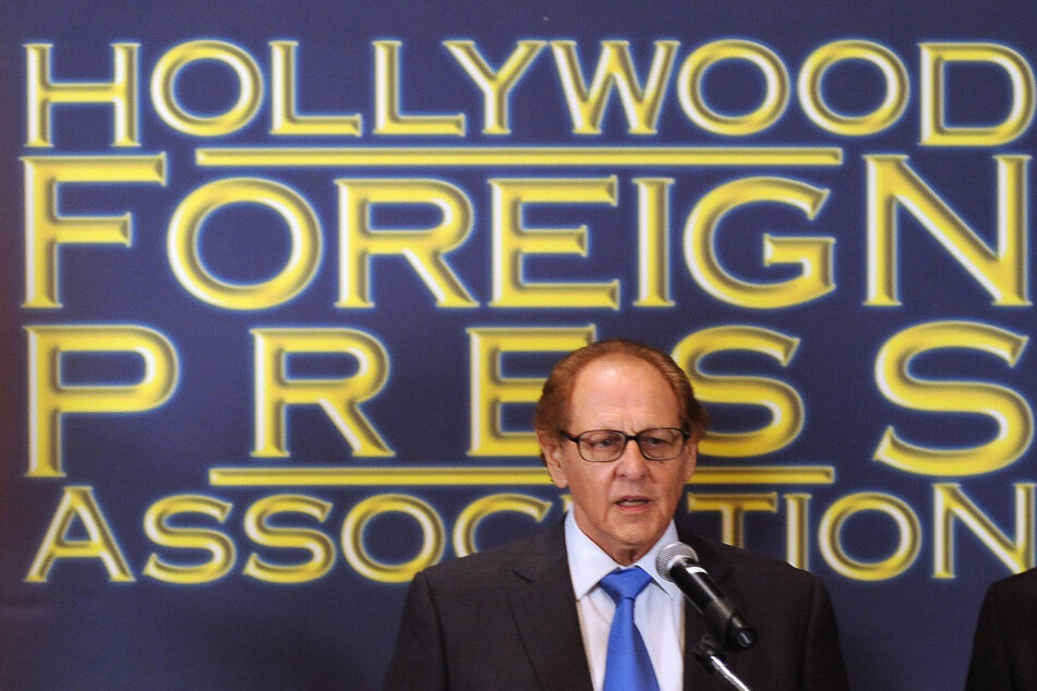 Philip Berk speaking at an event for the Hollywood Foreign Press Association during his former presidency.