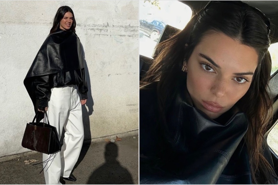 Kendall Jenner rocks caped bomber jacket in trendy street-style fit