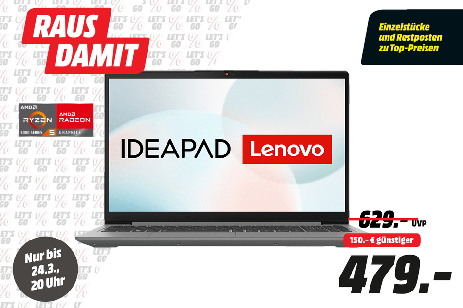Lenovo-Notebook für 479 statt 629 Euro.