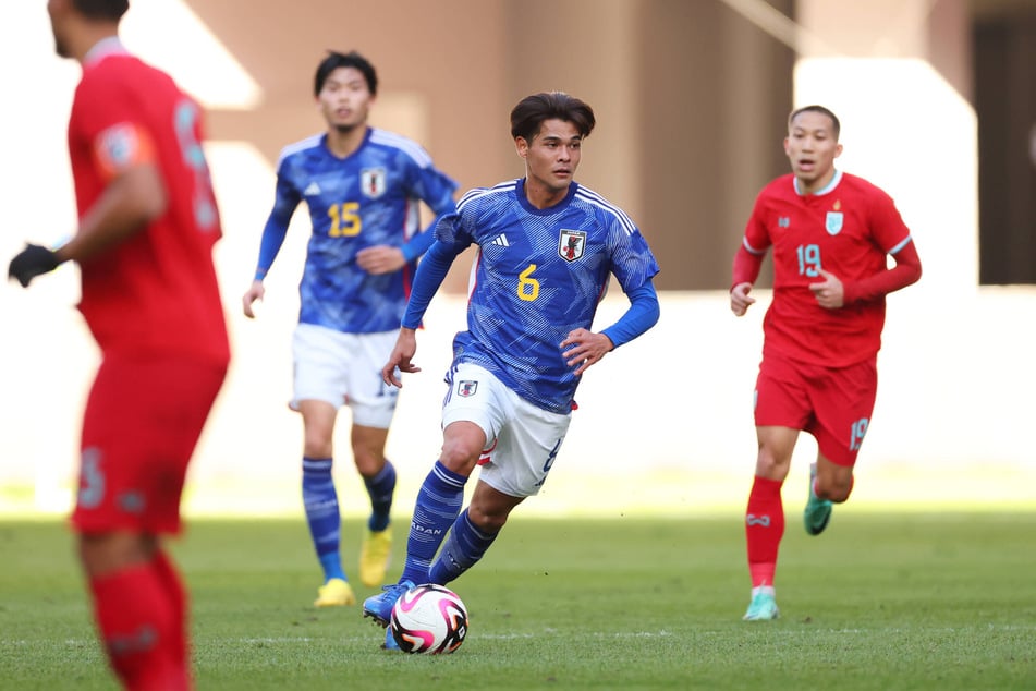 Kaishu Sano (23) am 1. Januar beim 5:0-Erfolg der japanischen Nationalmannschaft im Freundschaftsspiel gegen Thailand.