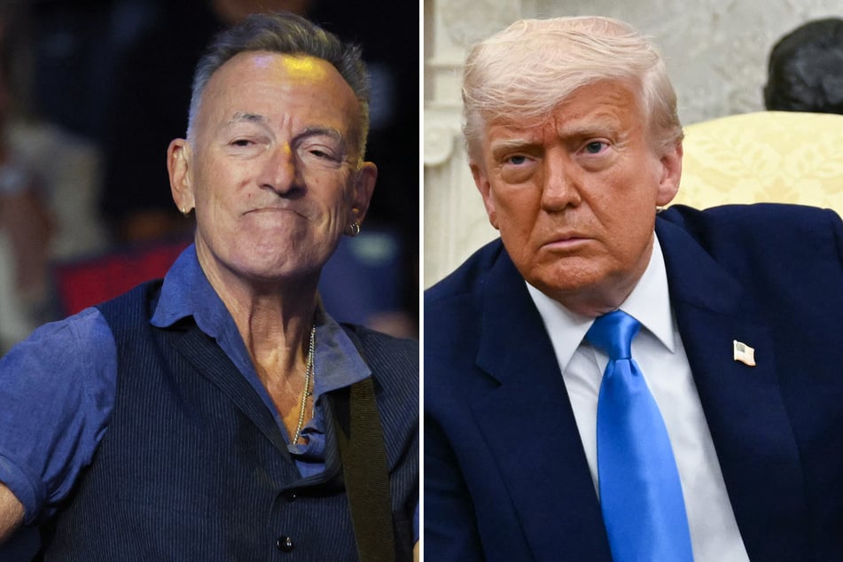 Bruce Springsteen (l.) has released a surprise EP that includes his scathing criticism of Trump that prompted an online diatribe from the president.