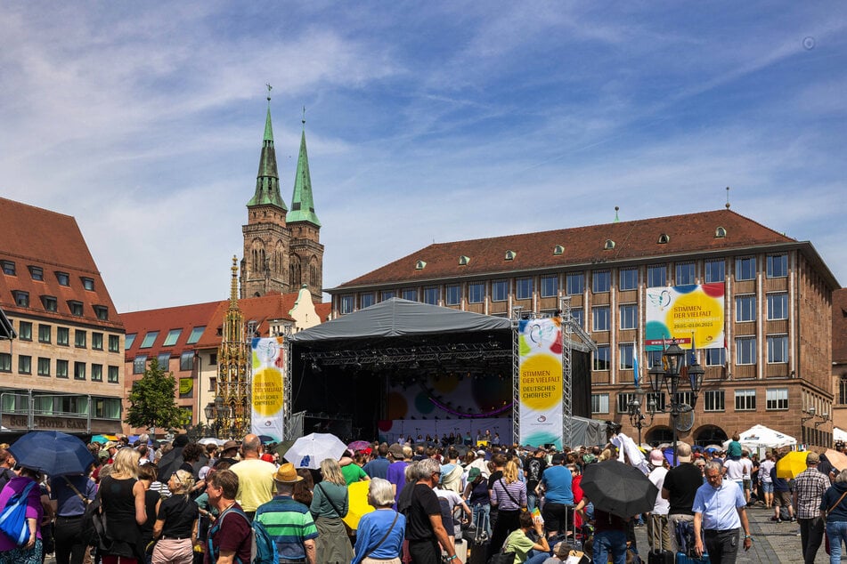 Das Deutsche Chorfest war in der gesamten Nürnberger Altstadt zu hören.