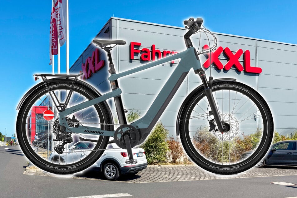 Fahrrad XXL verkauft E-Trekkingbike mit Boschmotor super günstig