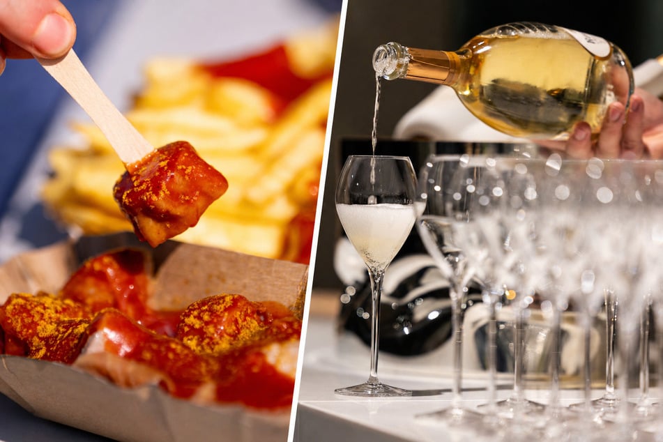 Das Glas Champagner kostet einen Euro, die Currywurst gibt es gratis. (Symbolbild)