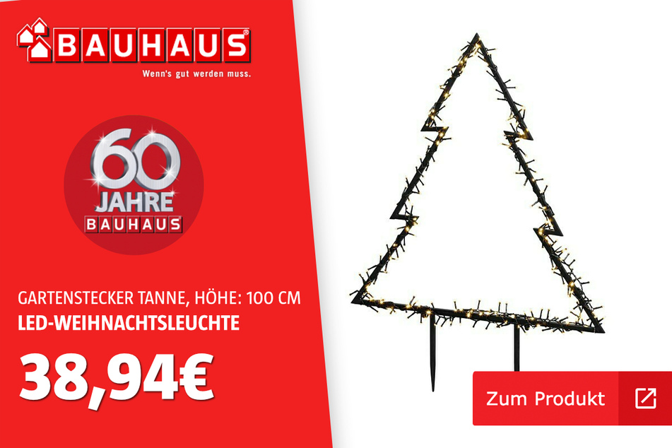 LED-Weihnachtsleuchte Gartenstecker Tanne (Höhe: 100 cm) für 38,94 Euro