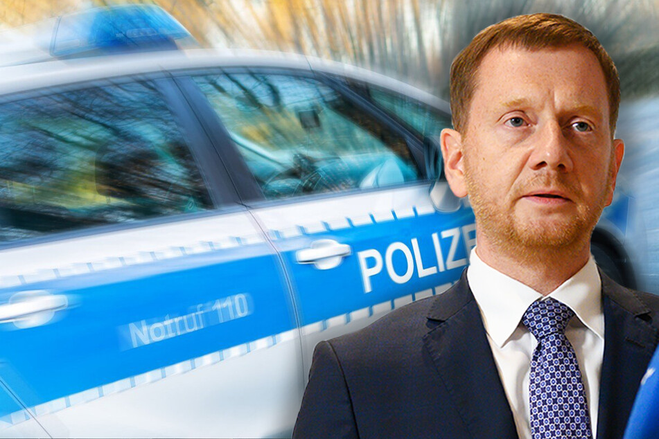 In Freiberg kam es am Dienstag zu einer Corona-Demo. Dabei wurde eine Polizistin von einem Auto des Ministerpräsidenten Michael Kretschmer (46, CDU) angefahren (Symbolbild).