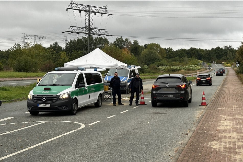 An dieser Kontrollstelle in Hagenwerder hielt der Mann nicht an.