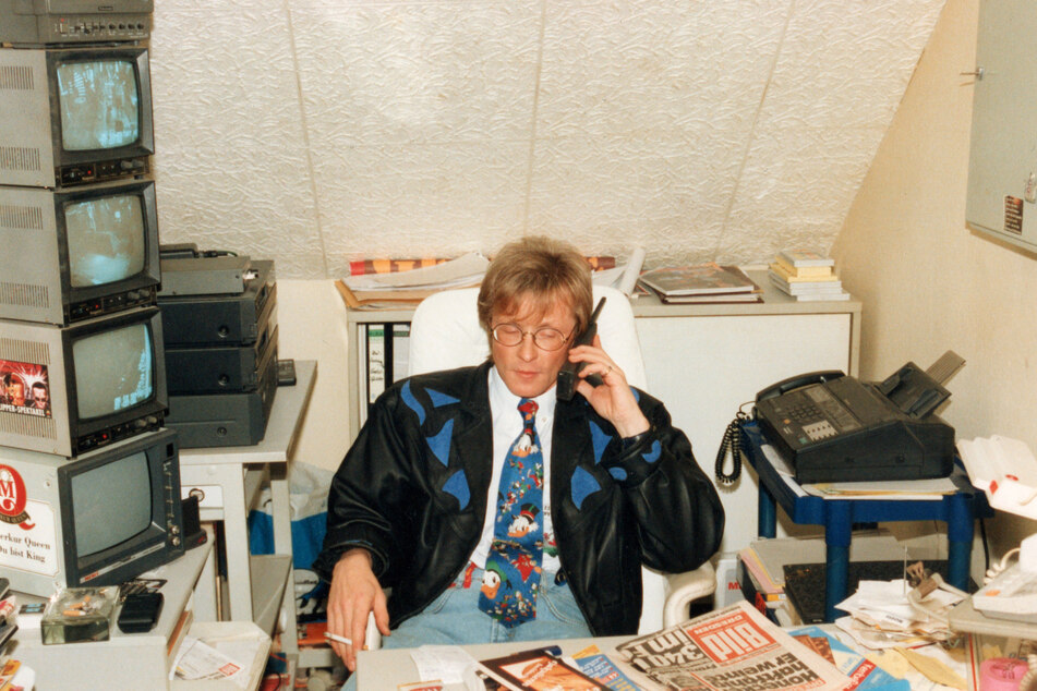 So sah es 1990 im Büro von Wolle Förster aus.