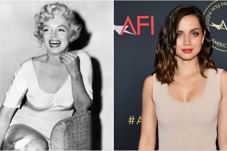 Ana de Armas (r.) stunned in the first teaser for the upcoming Netflix movie, Blonde, based on the life of Marilyn Monroe.