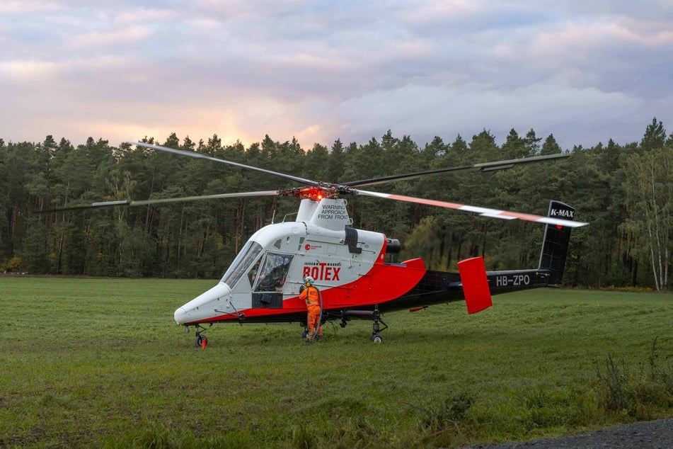 Von den Helikoptern des Typs "Kaman K-Max" gibt es nur drei Stück in Europa.