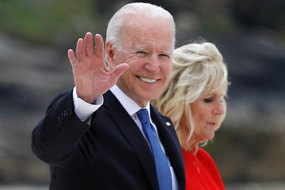 St. Ives: Joe Biden, Präsident der USA, und First Lady Jill Biden kommen zum G7-Gipfel am Carbis Hotel an.