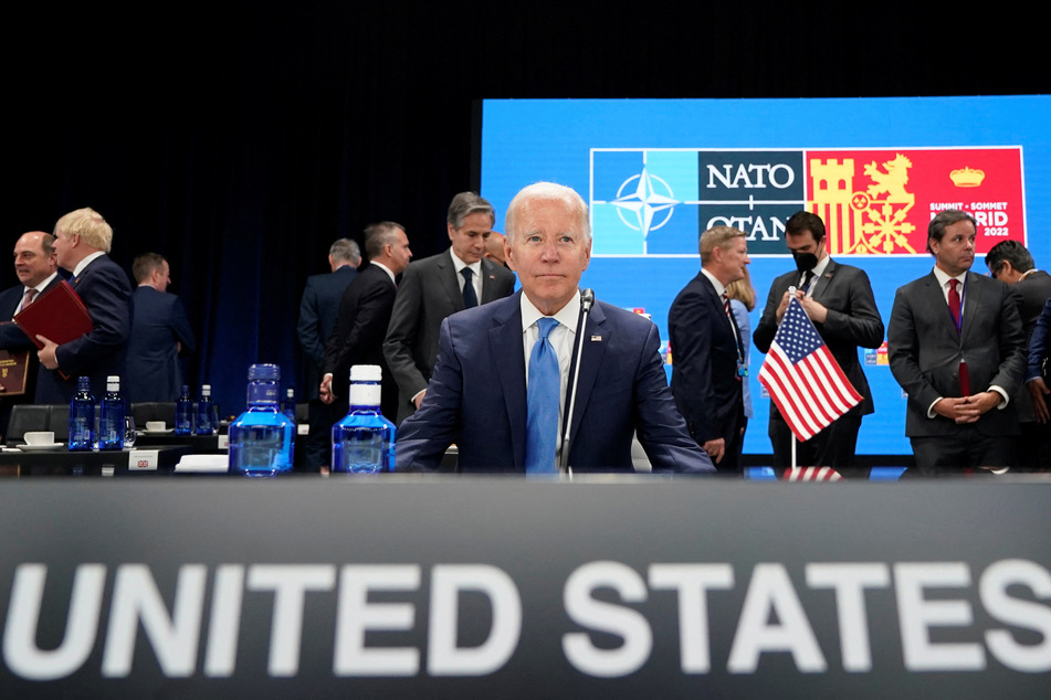 US President Joe Biden at the NATO summit in Madrid, Spain.