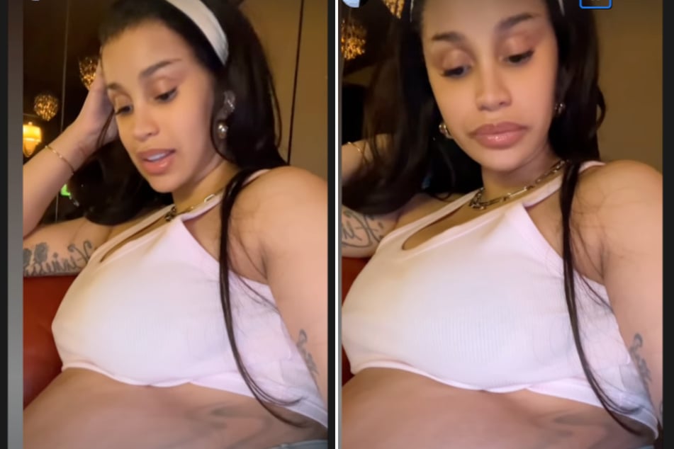 Rapper Cardi B took to Instagram to ask her bun in the oven why they refused to perform for the camera.