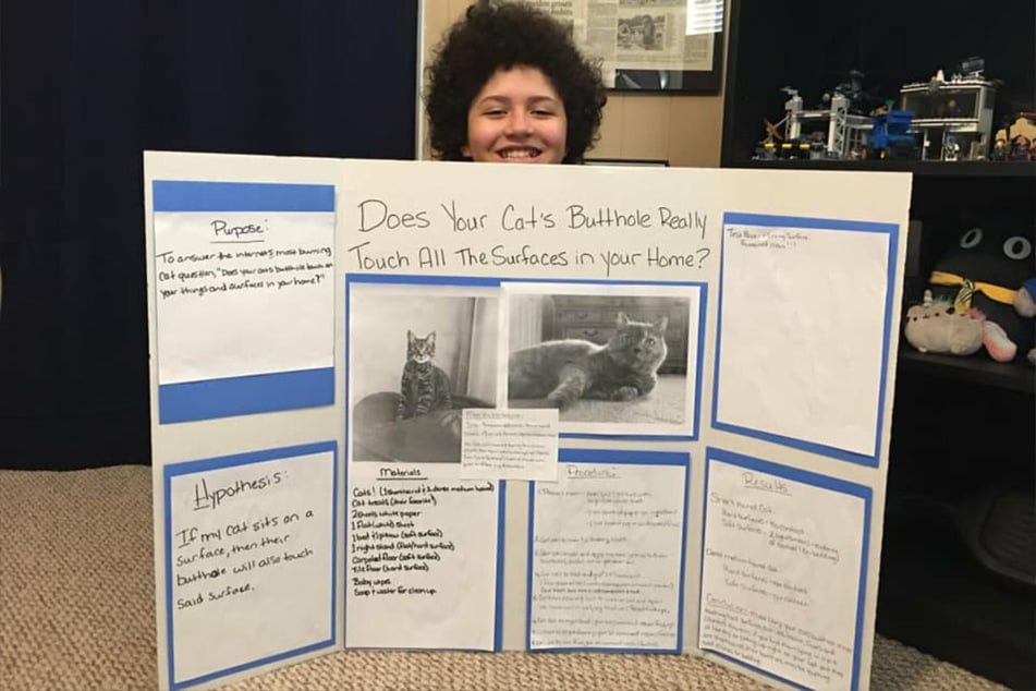 Kerry proudly shared her son Kaeden's project on Facebook.