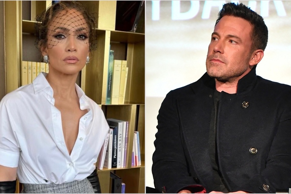 Jennifer Lopez and Ben Affleck (r.) are still sparking split rumors as the Justice League star was again spotted ringless.