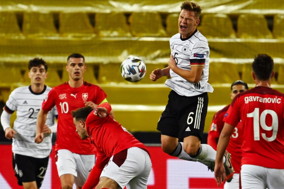 Joshua Kimmich (3.v.r.) feierte Jubiläum und absolvierte sein 50. Länderspiel für Deutschland.