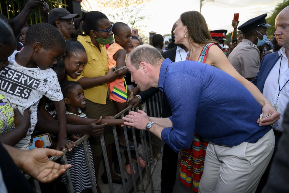 Prince William and Kate Middleton, the Duke and Duchess of Cambridge, during a visit to Trench Town in Kingston, Jamaica.