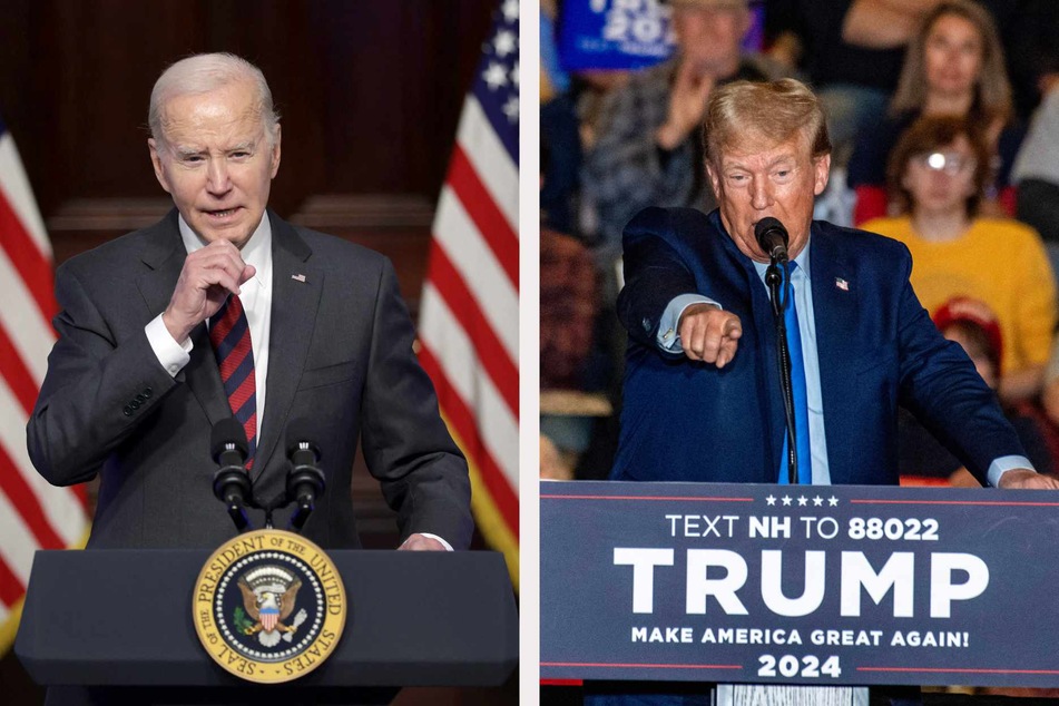 President Joe Biden (l.) said Tuesday he was uncertain if he would be seeking reelection in 2024 if Donald Trump (r.) weren't also in the race.