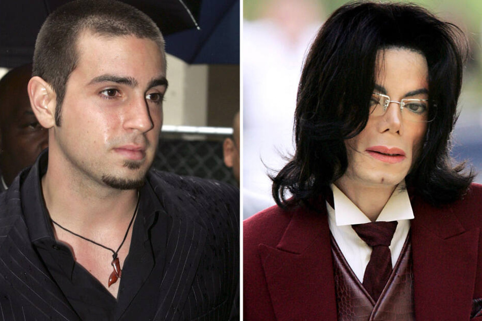 Wade Robson (l, Archivfoto 2005) und Popstar Michael Jackson.