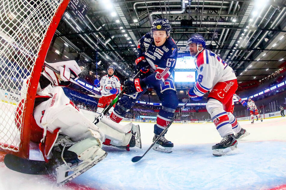 Jarno Kärki (M., 31) netzt hier für Linköping in der schwedischen Top-Liga ein.