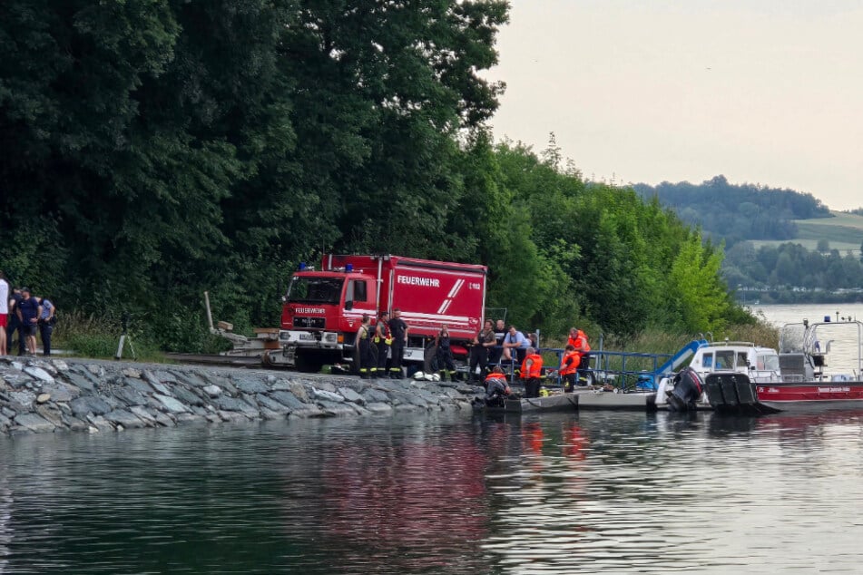 Großeinsatz an der Talsperre Pöhl.