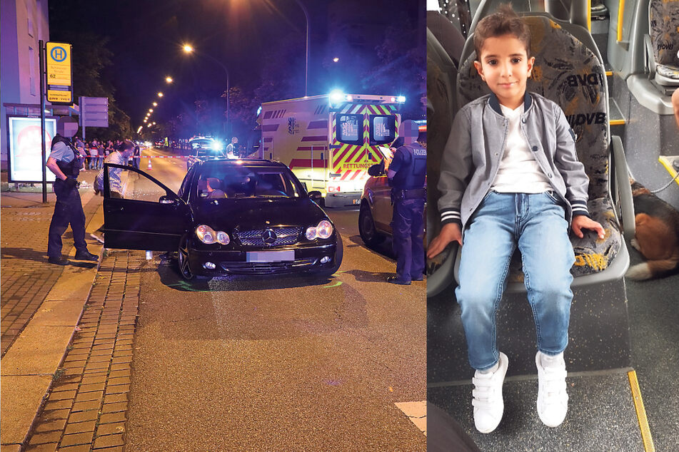 Der Mercedes kurz nach der Kollision. Der kleine Ali hatte keine Chance.
