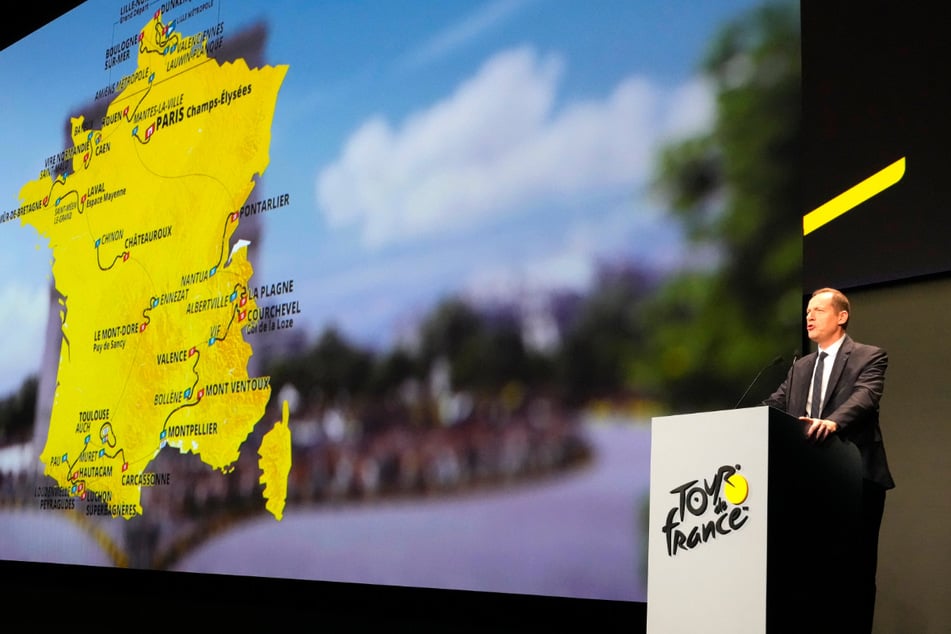 Tour de France-Direktor Christian Prudhomme während einer Vorstellung des Fahrplans für die Tour de France 2025.
