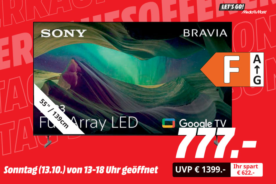 55-Zoll Sony-Fernseher für 777 statt 1.399 Euro.