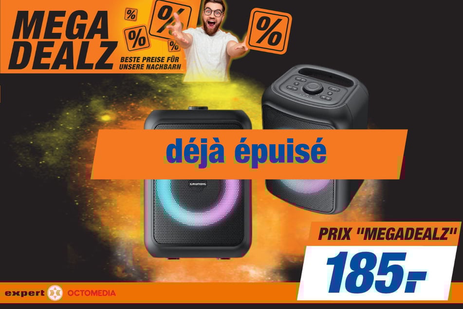 Haut-parleurs de fête Grundig au prix de 185 euros.