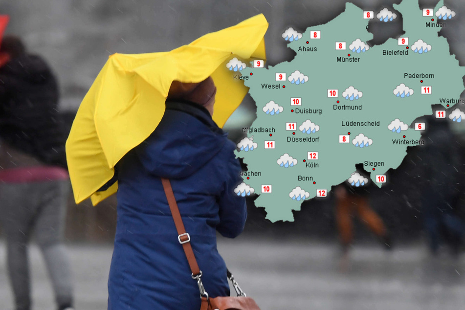 Keine Sonne in Sicht: Regnerisches und stürmisches Wetter in NRW