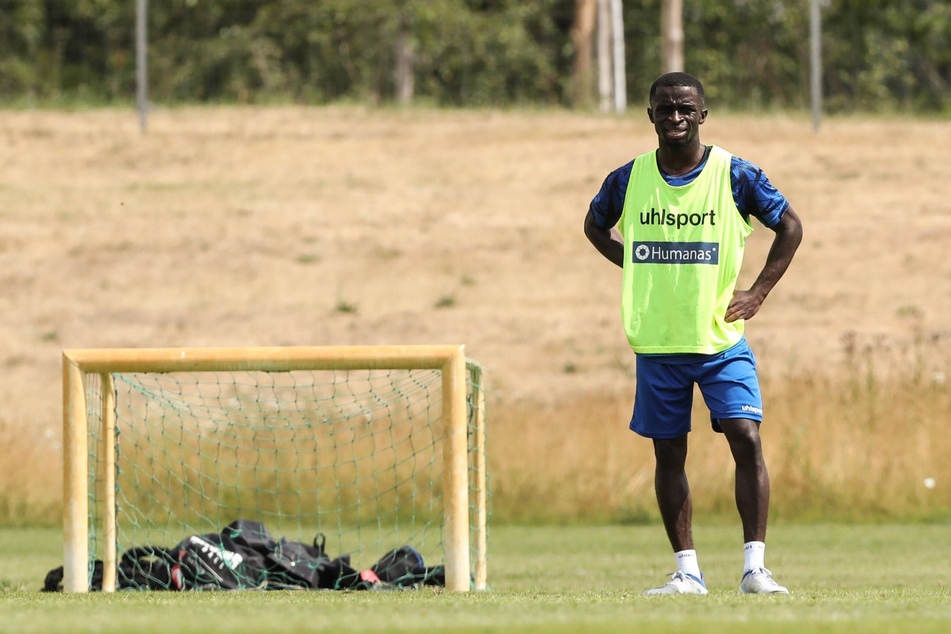 RB Leipzigs Solomon Bonnah (18) wird nicht zum 1. FC Magdeburg wechseln. Das Talent muss sich nun einen neuen Verein suchen.