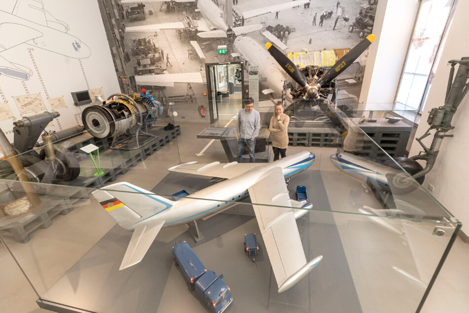 Luftfahrt-Legende aus Dresden: Die "152", das erste strahlgetriebene Passagierflugzeug Deutschlands, ist als Modell im Verkehrsmuseum zu bestaunen.