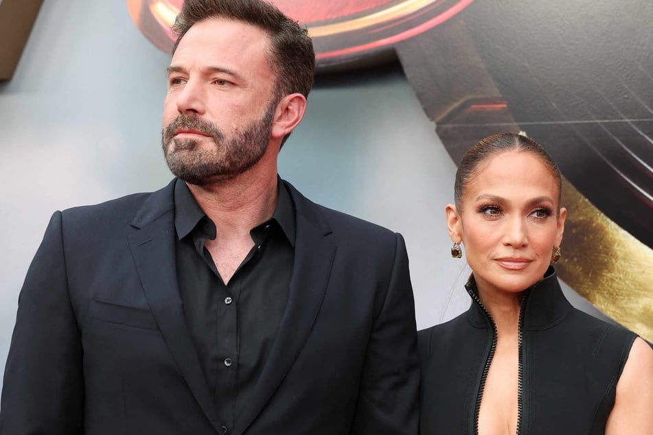 Jennifer Lopez (r.) and Ben Affleck (l.) attend the Los Angeles premiere of Warner Bros. The Flash at Ovation Hollywood on June 12, 2023 in Hollywood, California.